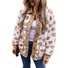 Caniche Blousons Décontracté Floral Hiver Polyester Quotidien Manches Longues Col Châle Épaissi Veste Sherpa pour Femmes