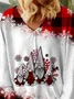 T-shirts Décontracté Printemps / Automne Bonhomme de Neige de Noël Col V Léger Aucune élasticité Jersey Standard Régulier pour Femmes