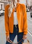 Blousons Décontracté Plain Automne Sweat-shirt à Capuche Naturel Micro-élasticité Quotidien Régulier Épaissi pour Femmes