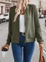 Blousons Décontracté Plain Automne Sweat-shirt à Capuche Naturel Micro-élasticité Quotidien Régulier Épaissi pour Femmes