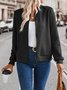 Blousons Décontracté Plain Automne Sweat-shirt à Capuche Naturel Micro-élasticité Quotidien Régulier Épaissi pour Femmes