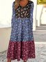 Robes Décontracté Floral Printemps / Automne Micro-élasticité Quotidien Coupe Régulière Dentelle Col Rond Droit pour Femmes