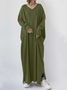 Robes Décontracté Plain Printemps / Automne Col V Micro-élasticité Quotidien Dentelle Régulier Non pour Femmes