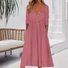 Robes Décontracté Plain Printemps / Automne Micro-élasticité Coupe Régulière Manches Longues Col Rond Régulier Non pour Femmes