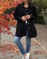 Blousons Femmes Décontracté Plain Automne Naturel Micro-élasticité Manches Longues Col Châle Régulier Droit