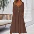 Robes Décontracté Plain Printemps / Automne Micro-élasticité Coupe Régulière Manches Longues Col Rond Régulier Non pour Femmes