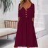 Robes Décontracté Plain Printemps / Automne Micro-élasticité Coupe Régulière Manches Longues Col Rond Régulier Non pour Femmes