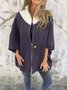 Blousons Décontracté Plain Automne Polyester Naturel Micro-élasticité Quotidien Ample Régulier pour Femmes