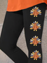 Pantalons De Yoga Décontracté Toutes Les Saisons Turquie Naturel Serré Jersey Jour de Thanksgiving Droit Élasticité moyenne pour Femmes