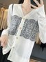 Cardigans Géométrique Décontracté Printemps / Automne Naturel Ample Manches Longues Mi-long Régulier Non pour Femmes