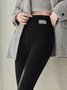 Pantalons De Yoga Femmes Décontracté Plain Printemps / Automne Polyester Naturel à Haute Élasticité Quotidien Droit en Toison