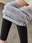 Pantalons De Yoga Femmes Décontracté Plain Printemps / Automne Polyester à Haute Élasticité Quotidien Pantalon à la cheville Legging en Toison
