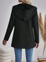 Blousons Femmes Décontracté Plain Printemps / Automne Zip Sweat-shirt à Capuche Naturel Ample Manches Longues Droit