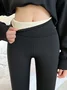 Pantalons De Yoga Femmes Décontracté Plain Printemps / Automne Polyester Poids lourd à Haute Élasticité Serré Pantalon à la cheville Droit