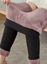 Pantalons De Yoga Femmes Décontracté Plain Printemps / Automne Polyester à Haute Élasticité Quotidien Pantalon à la cheville Legging en Toison
