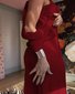 correspondant à Vêtement Décontracté Plain Printemps / Automne Coton Col V Naturel Manches Longues Droit Régulier pour Femmes