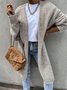 Cardigans Décontracté Plain Hiver Quotidien Dentelle Manches Longues Laine/Tricot Épaissi Élasticité moyenne pour Femmes