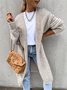 Cardigans Décontracté Plain Hiver Quotidien Dentelle Manches Longues Laine/Tricot Épaissi Élasticité moyenne pour Femmes
