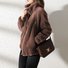 Kimono Femmes Décontracté Plain Printemps / Automne Naturel Micro-élasticité Faire la navette Ample Régulier Droit