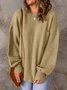 Pulls Femmes Décontracté Plain Printemps / Automne Micro-élasticité Quotidien Manches Longues Col Rond Fil/fil de laine Régulier