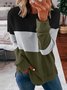 Sweat-shirts Décontracté Bloc de Couleur Printemps / Automne Polyester Ample Manches Longues Col Rond Régulier Droit pour Femmes