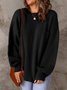 Pulls Femmes Décontracté Plain Printemps / Automne Micro-élasticité Quotidien Manches Longues Col Rond Fil/fil de laine Régulier