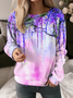 Sweat-shirts Femmes Décontracté Floral Printemps / Automne Imprimé Naturel Aucune élasticité Régulier Droit Régulier