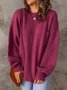 Pulls Femmes Décontracté Plain Printemps / Automne Micro-élasticité Quotidien Manches Longues Col Rond Fil/fil de laine Régulier