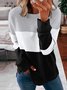 Sweat-shirts Décontracté Bloc de Couleur Printemps / Automne Polyester Ample Manches Longues Col Rond Régulier Droit pour Femmes