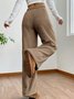 Pantalons Femmes Décontracté Plain Printemps / Automne Naturel Aucune élasticité Quotidien Ample Long Régulier