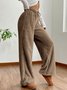 Pantalons Femmes Décontracté Plain Printemps / Automne Naturel Aucune élasticité Quotidien Ample Long Régulier