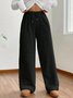 Pantalons Femmes Décontracté Plain Printemps / Automne Naturel Aucune élasticité Quotidien Ample Long Régulier