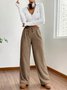 Pantalons Femmes Décontracté Plain Printemps / Automne Naturel Aucune élasticité Quotidien Ample Long Régulier
