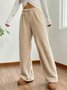 Pantalons Femmes Décontracté Plain Printemps / Automne Naturel Aucune élasticité Quotidien Ample Long Régulier