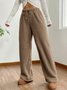 Pantalons Femmes Décontracté Plain Printemps / Automne Naturel Aucune élasticité Quotidien Ample Long Régulier