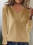 Pulls Femmes Décontracté Plain Printemps / Automne Naturel Quotidien Ample Manches Longues Régulier Droit