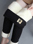 Pantalons De Yoga Décontracté Hiver Toussaint Polyester Naturel Faire la navette Pantalon coupe slim Collant en Toison pour Femmes