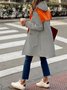 Blousons Femmes Rayé Décontracté Printemps / Automne Naturel Micro-élasticité Ample Manches Longues Régulier Droit
