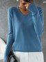 Pulls Femmes Décontracté Plain Printemps / Automne Naturel Quotidien Ample Manches Longues Régulier Droit