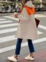 Blousons Femmes Rayé Décontracté Printemps / Automne Naturel Micro-élasticité Ample Manches Longues Régulier Droit
