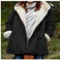 Blousons Décontracté Plain Automne Suède Sweat-shirt à Capuche Naturel Ample Manches Longues en Toison pour Femmes