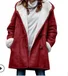 Blousons Décontracté Plain Automne Suède Sweat-shirt à Capuche Naturel Ample Manches Longues en Toison pour Femmes