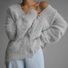 Cardigans Décontracté Plain Hiver Coupe Régulière Manches Longues Laine/Tricot Régulier Épaissi Droit pour Femmes