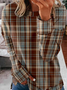 Sweat-shirts Femmes Décontracté Printemps / Automne Plaid Polyester Micro-élasticité Ample Manches Longues Col Rond Régulier
