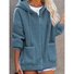 Blousons Femmes Décontracté Plain Printemps / Automne Sweat-shirt à Capuche Naturel Ample Manches Longues Droit Régulier