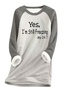 Sweat-shirts Femmes Décontracté Hiver Lettres de texte Polyester Aucune élasticité Coupe Régulière Col Rond Droit en Toison