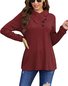 Chemisiers1 Femmes Décontracté Plain Printemps / Automne Polyester Micro-élasticité Quotidien Ample Régulier Régulier