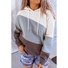 Sweat-shirts Femmes Décontracté Bloc de Couleur Printemps / Automne Polyester Zip Quotidien Ample Régulier Régulier