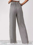 Pantalons Femmes Rayé Décontracté Printemps / Automne Naturel Quotidien Ample Long Droit Régulier