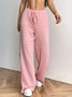 Pantalons Femmes Rayé Décontracté Printemps / Automne Naturel Micro-élasticité Quotidien Ample Droit Régulier